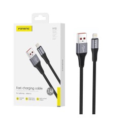 Foneng Cable X112 Lightning 2.4A 1m Black
